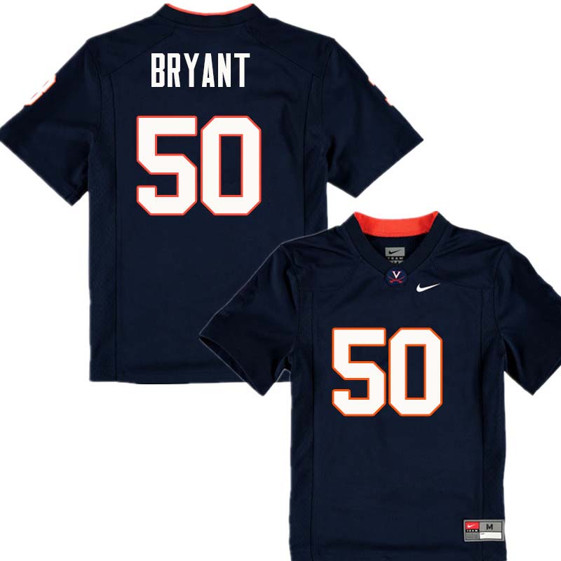 Men #50 Dre Bryant Virginia Cavaliers College Football Jerseys Sale-Navy